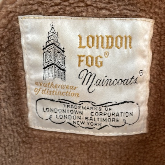 London fog rain coat trench khaki removable zipper fur lining 8 Petite 8P - Picture 15 of 16